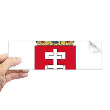 Imagem de DIYthinker Adesivo de para-choque retangular com emblema nacional Hungria europeu, decalque para janela