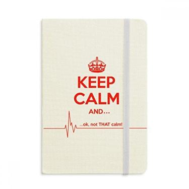 Imagem de Caderno com citação Keep Calm vermelho preto oficial de tecido capa dura diário clássico