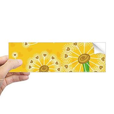 Imagem de DIYthinker Adesivo retangular de flores de dente-de-leão com flores amarelas para janela