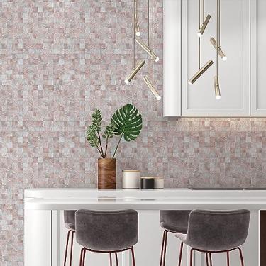 Imagem de Azulejo Adesivo Cubos de Mármore Rosa