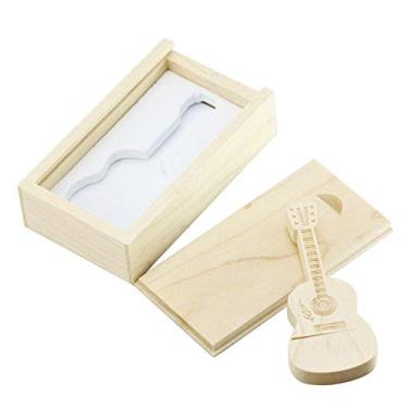 Imagem de Guitarra de madeira de 8 GB + caixa USB Flash Drive U Disk USB 2.0 Flash Drive USB Stick USB Flash Disk USB Flash Card Memory Stick