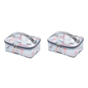 Imagem de DOITOOL 2 Peças Bolsa Cosmética Impermeável Sacos De Maquiagem De Viagem Bolsa De Cosméticos Bolsa De Maquiagem Para Viagem Bolsa De Maquiagem Transparente Saco De Pvc Inventar