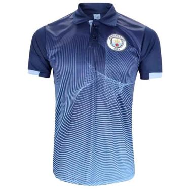 Imagem de Camisa Polo Manchester City Edwin Spr Masculina - Marinho E Azul