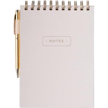 Imagem de Caderno espiral superior forrado Eccolo, bloco de esteno com capa flexível com caneta incluída (240 páginas perfuradas), bloco de notas A5 "Notes" ideal para anotações na escola, faculdade ou trabalho