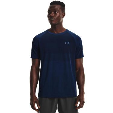Imagem de Camiseta Under Armour Seamless Run Ss Masculina - Azul Marinho 3G-Masculino