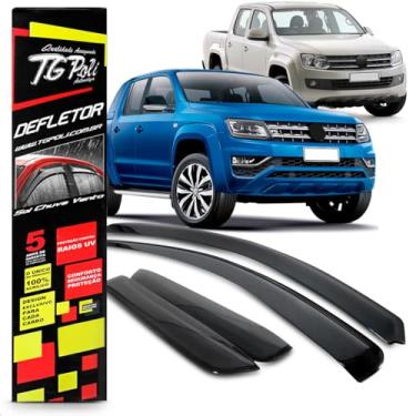 Imagem de Calha Chuva Defletor Amarok 2010 A 2019 4 Portas Fumê 100% Acrílico