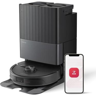 Imagem de Robô aspirador/passa pano Roborock Qrevo Master, sucção 10000Pa, escova lateral/esfregão autolimpante/secante FlexiArm, esvazia/reabastece automat., base autolimpante, escovas duplas, evita obstáculos