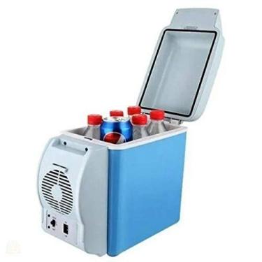 Imagem de Mini Geladeira Portatil Para Carro Com Cooler 7,5L 12V Resfria Viajem