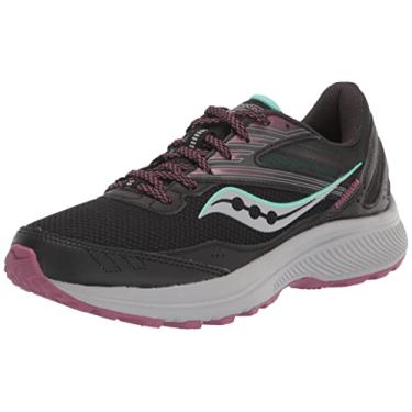 Imagem de Saucony Tênis de corrida feminino Cohesion Tr15, Preto/Crepúsculo/Menta, 34