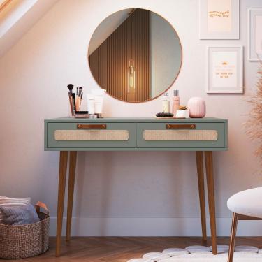 Imagem de Penteadeira 1 Gaveta Retrô 100cm X 63,6cm X 77cm Verti
