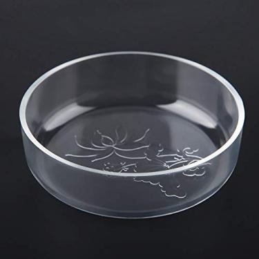 Imagem de Tigela de alimentação de camarão de aquário acrílico tigela de alimentação para tanque de peixes recipiente de alimentos transparente bandeja de alimentador menor réptil minhocas de animais de estimação alimentador prato