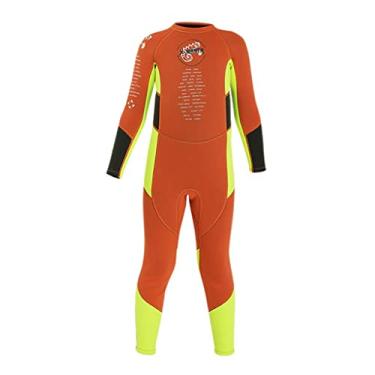 Imagem de Colaxi Roupa de Surf Infantil Manga Longa em Neoprene 2,5 mm, XL Orange