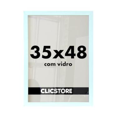 Imagem de Moldura 35x48 Quebra Cabeça Com Vidro Game Oficce Puzzle Fundo MDF Decoração Parede (Branco)