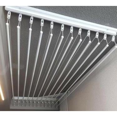 Imagem de Varal de teto individual com 8 varetas em alumínio - Varais Store, Bra