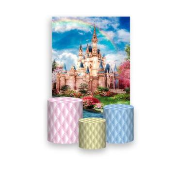 Imagem de Painel De Festa Vertical 1,50 x 2,20 + Trio De Capas Cilindro - Castel