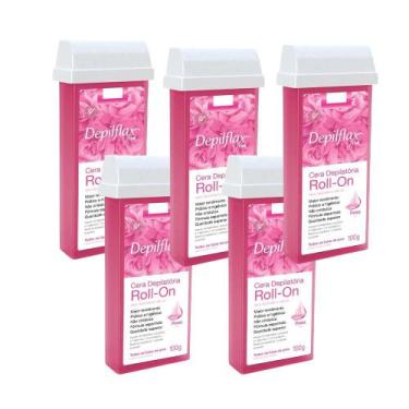 Imagem de Kit 6 Refil Ceras para Depilação Roll On Quente Rosa Mel Depilatória 1