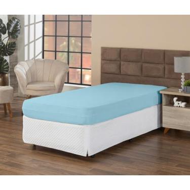 Imagem de Capa Protetora Colchão Solteiro 20cm Altura Com Zíper Em Malha Algodão