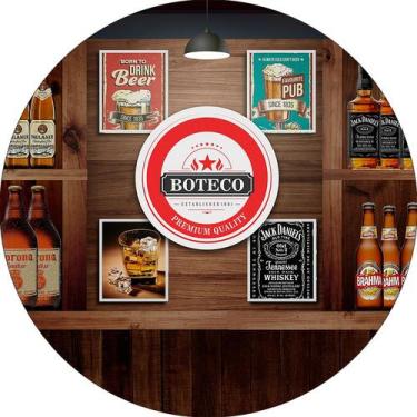 Imagem de Painel De Festa Redondo 1,50x1,50 - Bar Boteco Bebidas 001 - Via Cores