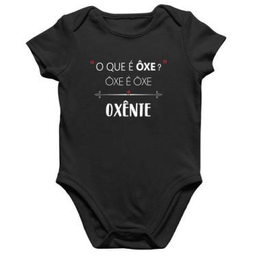 Imagem de Body Bebê Algodão Ôxe é Ôxe, Oxênte - Foca na Moda, Preto, P
