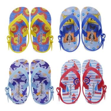 Imagem de Kit 4 Pares Chinelo Sandália Infantil Bebê Menina Menino K39 - FABRICA