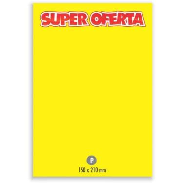 Imagem de Cartaz para Marcação de Oferta Pequeno 21X15CM Amarelo - Pacote com 10