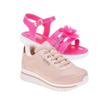 Imagem de Tenis Feminino e Sandalia Menina - KIT 2 PARES Tam 24 ao 34 - sapatinh