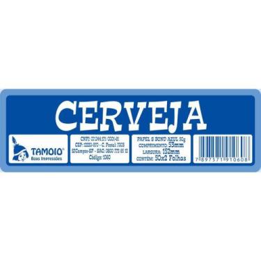 Imagem de Talão de Fichas de Cerveja 50X2 75MM X 160MM - Pacote com 10 - Tamoio