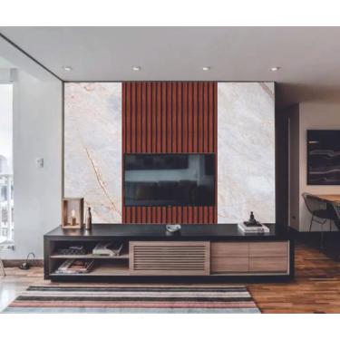 Imagem de Papel de Parede  Marmore e Ripado Tedencia  (folha med. 90x300 cm) - D