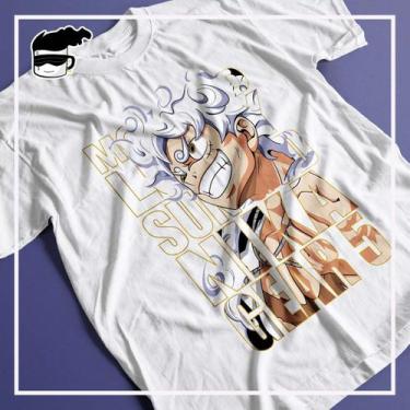 Imagem de Camiseta Luffy Gear 5 Nika Anime One Piece Unissex - Kamisetas Otaku, 