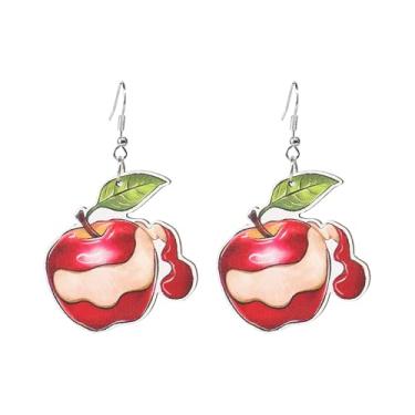 Imagem de Brincos de professor para mulheres, engraçados, de madeira, fofo, livro, lápis, mochila, maçã, amor, coração, apreciação, brincos pendentes para estudantes de volta às aulas, presente de dia do