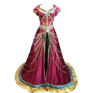 Imagem de Grand Duke Vestido de princesa jasmim adulto fantasia de luxo fantasia fantasia fantasia Halloween (tamanho, GG)