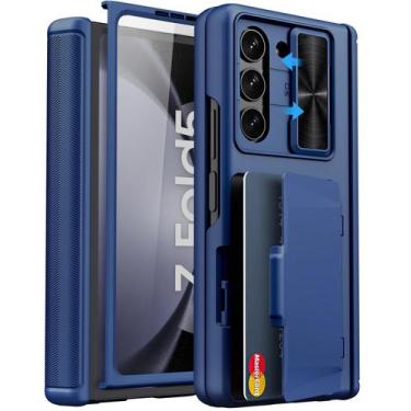 Imagem de Capa SIXBOX para Samsung Galaxy Z Fold 5 - Azul com Suporte