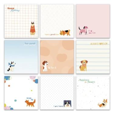 Imagem de Post it Bloco de notas adesivas 3x3 bonito e estético - 450 folhas - Acessórios de mesa para escola, escritório e casa - presentes ideais para professores, mulheres e colegas de trabalho (cão)