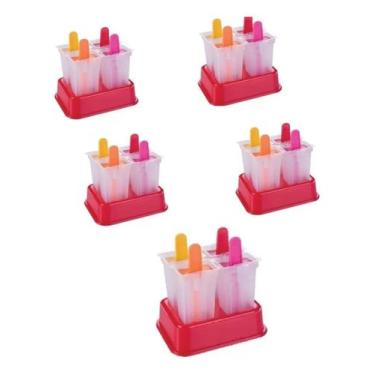 Imagem de Jogo Kit 5 Forma De Picolé Com Recheio Paleta Mexicana Gourmet - Plasú