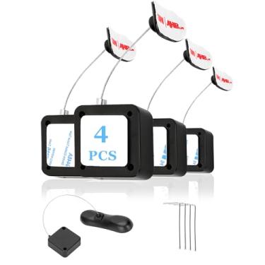 Imagem de 4Pack Remote Control Tether, 6.5 Ft Remote Control Leash, Retractable Safety Lock with Adjustable Lock Strap for TV Remotes, Game Controllers, and Tablets - Perfect for Showrooms