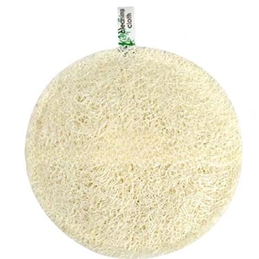 Imagem de Esponjas de bucha naturais para pratos, esfregador de cozinha de bucha, biodegradável sem odor, esponja de lavar louça ecológica natural para limpeza e esfregar cozinha (2 peças) (rotundidade)