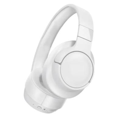 Imagem de Fone De Ouvido Headphone Bluetooth 5.0 Bateria Longa Duração Sem Fio Extra Bass Dobravel Para Treino, Academia, Trabalho (Branco)