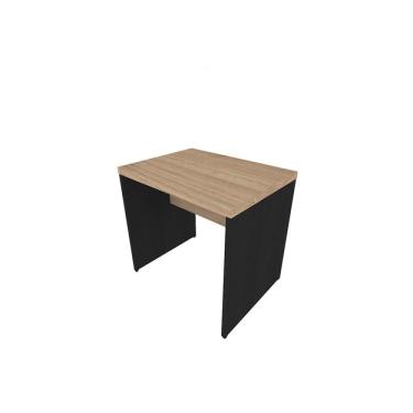 Imagem de Mesa Reta Natus 40mm 80 Cm 60 Cm Bramov Móveis Preto/carvalho Mel