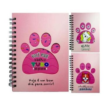 Imagem de Caderneta Caderno 1/8 Bloco de Anotação espiral Estampas Sortidas Pati