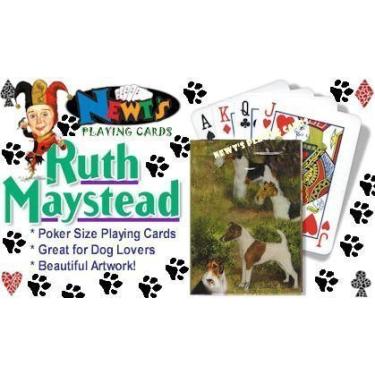 Imagem de Best Friends Playing Cards, by Ruth Maystead - Fox Terriers (Smooth and Wire Haired)