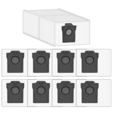 Imagem de (9 peças) Sacos de pó de substituição P10 Pro Ultra compatíveis com Mova P50 Pro Ultra/P10 Pro Ultra/P10 Ultra/S20 Ultra Robot Vacuum com estação autovazia, kit de acessórios, grande capacidade, saco