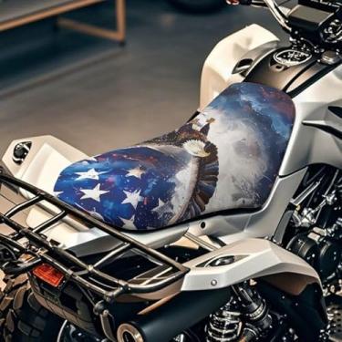 Imagem de Doojoayie Capa de assento Eagle ATV - Capa de assento impermeável de 4 rodas compatível com Sportsman 570 450 850, Polaris Scrambler 400 500 850 1000, Honda Rancher 420