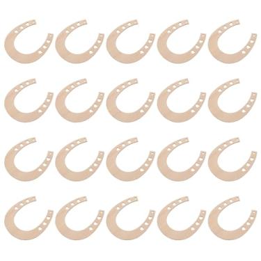 Imagem de SEWACC 72 Peças De Lascas Madeira Em Branco Para Ferradura, Artesanato Faça Você Mesmo Inacabado, Decoração Madeira, Recortes Festa, Pingentes Pendurar Cavalo