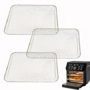 Imagem de Rhsaae 3 peças de rack de malha para forno de fritadeira a ar COSORI 10 QT forno torradeira, desidratador atualizado, prateleira de grade, grelha de grelha, bandeja de cozinha, grelha de inserção para