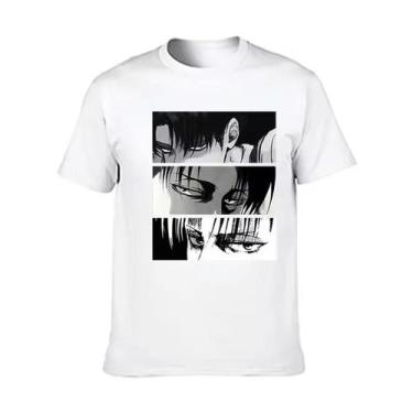 Imagem de Camisetas Oversized Attack On Titan Three Eyes Anime Japonês Hip Hop S