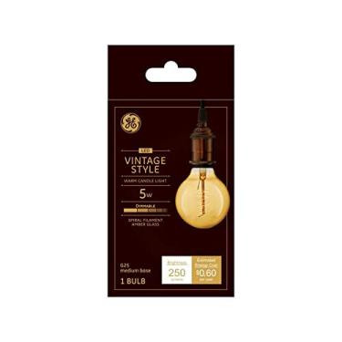 Imagem de GE Vintage 5 W Equivalente Luz de Vela Quente Regulável G25 Lâmpada Vintage LED Luminária