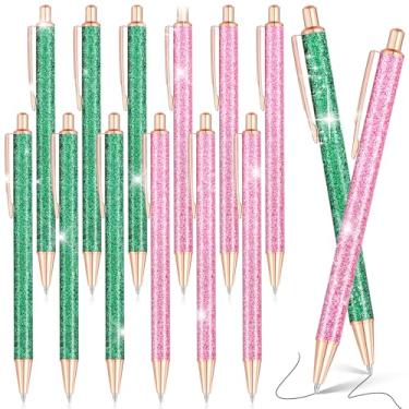 Imagem de Sayglossy 16 canetas esferográficas coloridas com glitter para princesas e bruxas, lembrancinhas de festa de princesa e bruxa, canetas esferográficas com glitter retráteis para decoração de festas