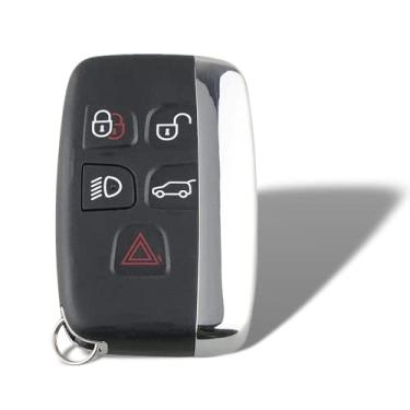 Imagem de Terisass Car Key Fob Case Shell 5 Botões de Borracha Auto Keyless Entry Remote Key Fob Case Capa para Land Rover LR4 Range Rover (Sport) 2010 2011 2012 2013 2014 2015 2016 para Range Rover Evoque 2012-2016