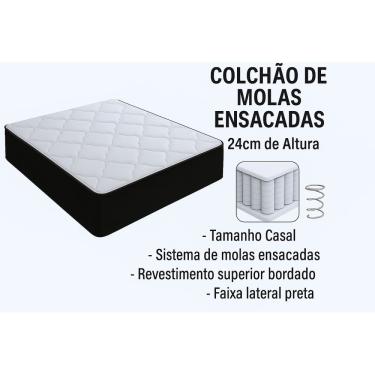 Imagem de Colchão Casal  Mola Ensacada 188x138x24