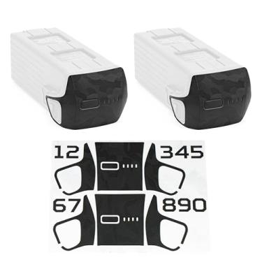 Imagem de WRAPGRADE Adesivos de pele compatíveis com as duas baterias DJI Mavic 4 Pro (Black Bumpy Camo)